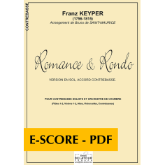 Romance and Rondo for double bass and orchestra (version in G) - E-score PDF