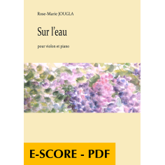 Sur l'eau for violin and piano - E-score PDF
