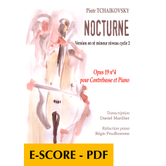 Nocturne opus 19 n°4 in D minor level cycle 2 for double bass and piano