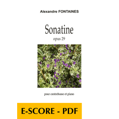 Sonata for double bass and piano - E-score PDF